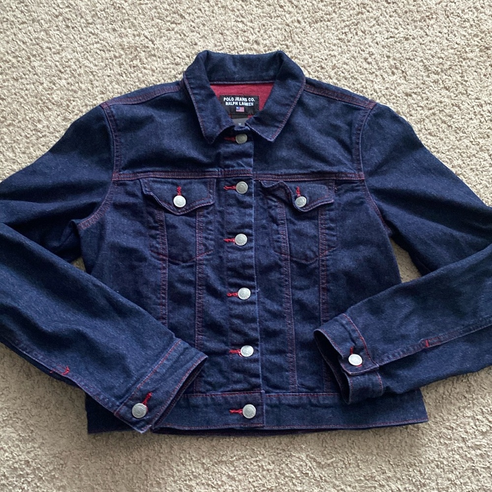 Vintage Ralph Lauren Polo Jeans Co. Women’s size M dark denim jacket